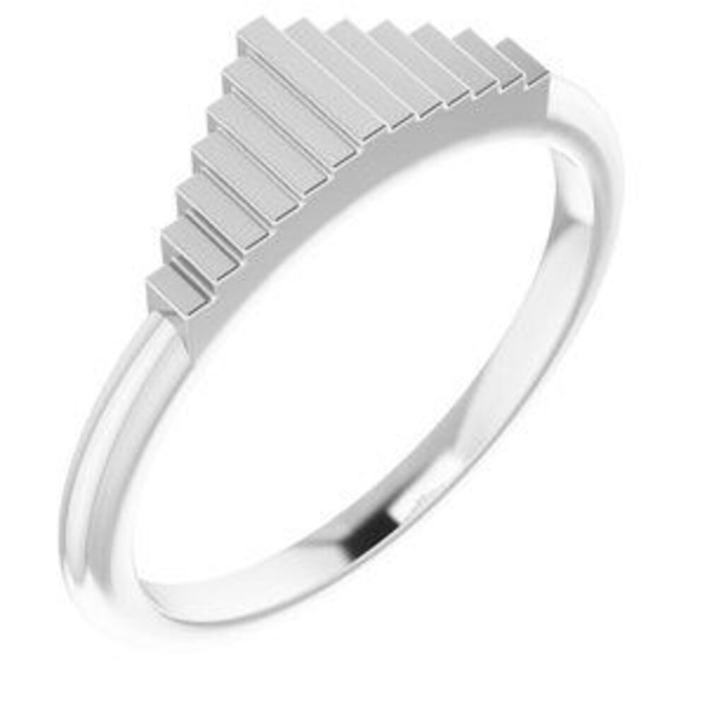 Sterling Silver Geometric Stackable Ring - image 1